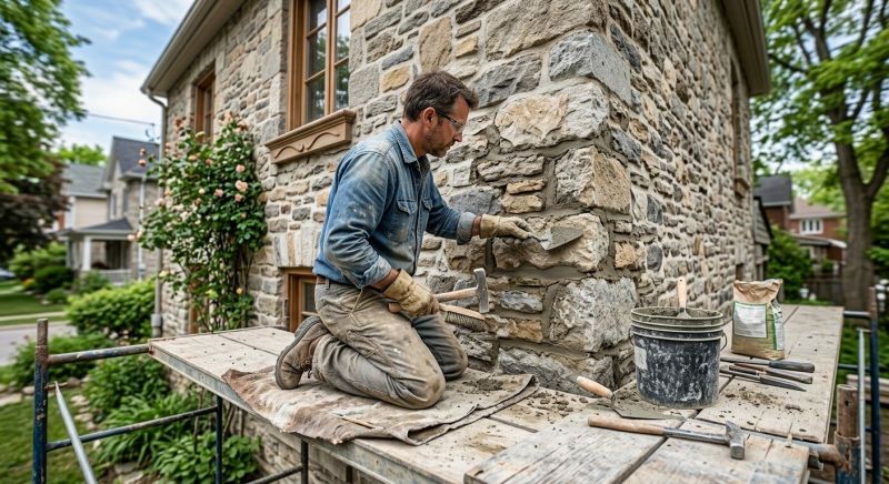 Our team working on Masonry Service projects in Burlington, VT