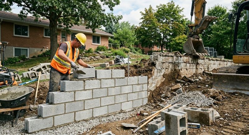 Block Foundation Installation in Burlington, VT