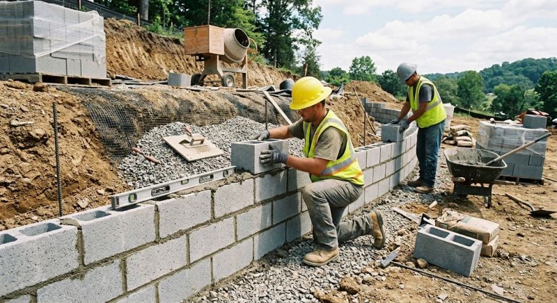 Block Wall Installation in Colchester, VT