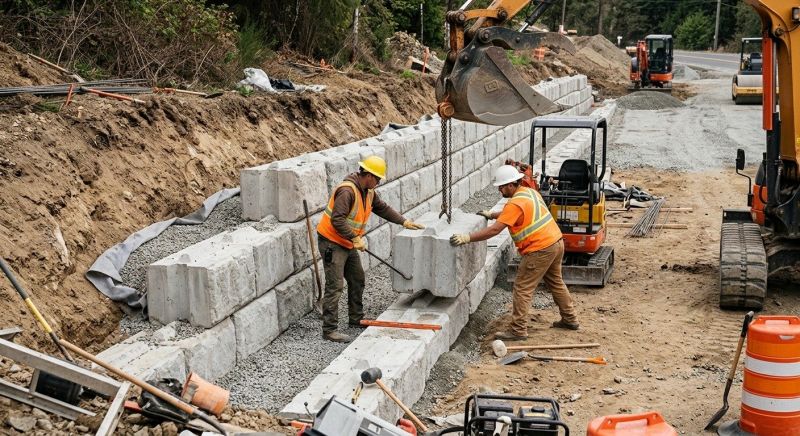Block Wall Installation in Franklin County, VT