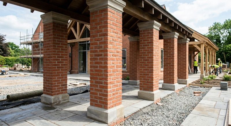 Brick Columns Installation in Burlington, VT