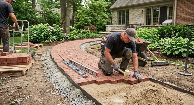 Brick Hardscape Installation in Colchester, VT