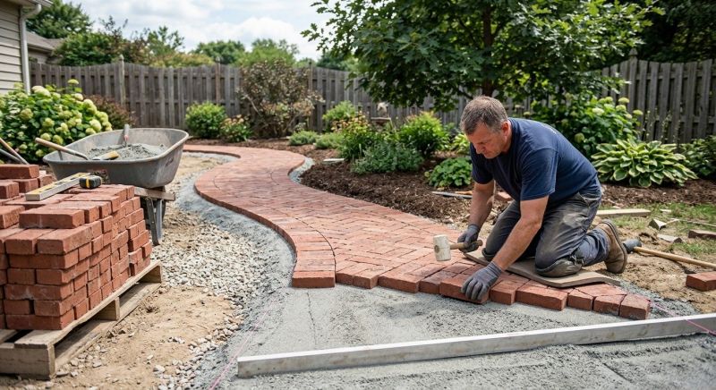 Brick Hardscape Installation in Saint Albans, VT