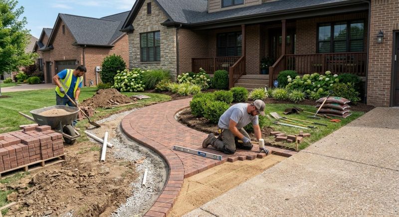 Brick Hardscaping Installation in South Burlington, VT