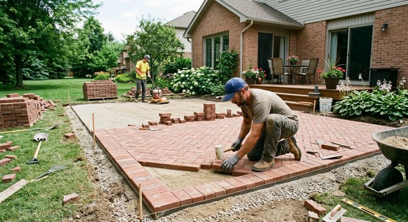 Brick Patio Installation in Burlington, VT