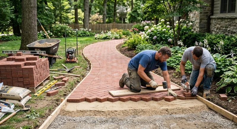 Brick Paving Installation in Burlington, VT