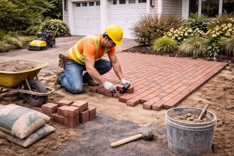 Brick Paving Installation in Williston, VT