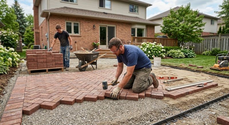 Brick Paving Installation in Williston, VT