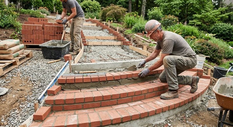 Brick Stairs Installation in Burlington, VT