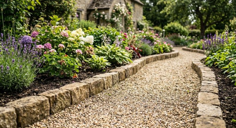 Stone Edging Installation in Burlington, VT