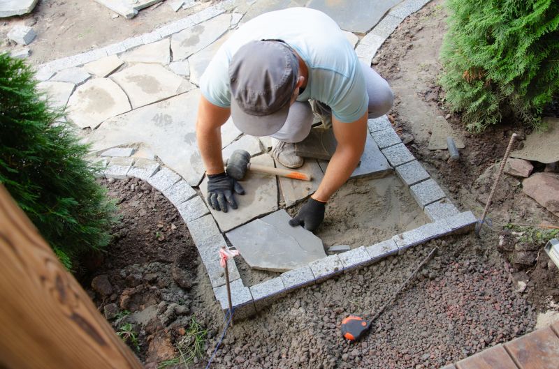 Stone Edging Installation in Burlington, VT