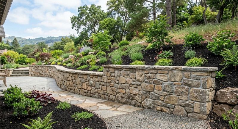 Stone Wall Hardscaping in Burlington, VT