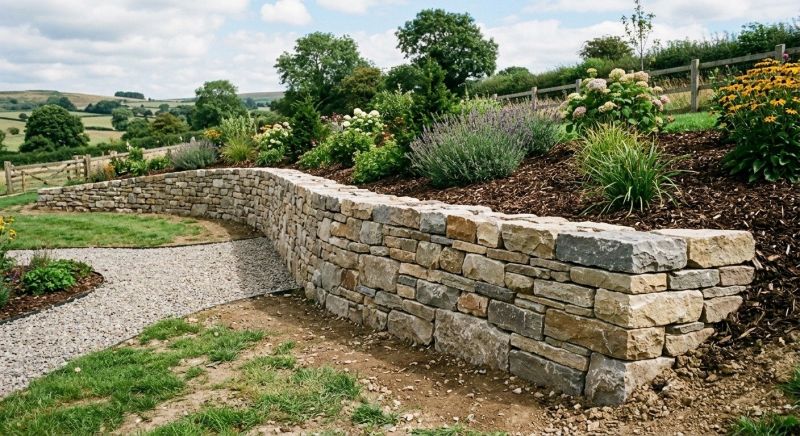 Stone Wall Hardscaping in Burlington, VT
