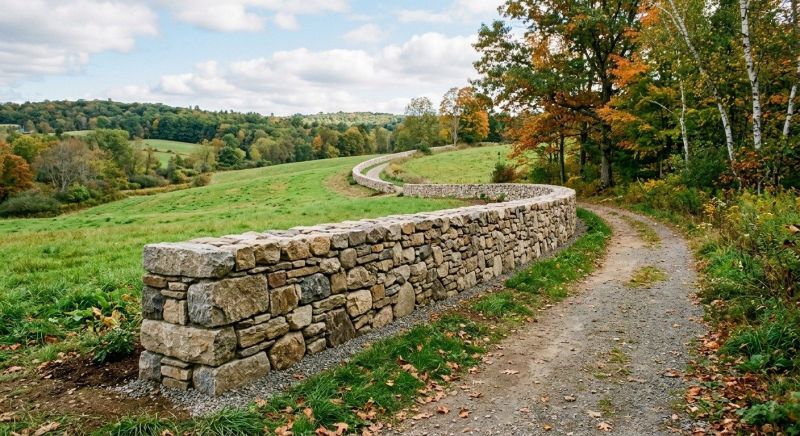 Stone Wall Replacement in Burlington, VT