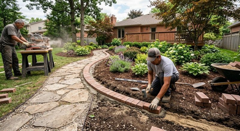 Brick Hardscaping Installation